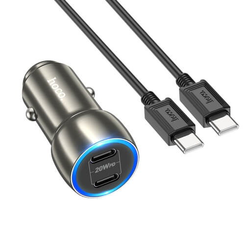 Charger / Cables | Dual Port USB C Metal Car Charger Set (40W) Accessories Charger / Cables